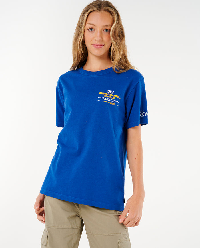 2025 Rip Curl Pro Bells Kids Tee (Electric Cobalt)