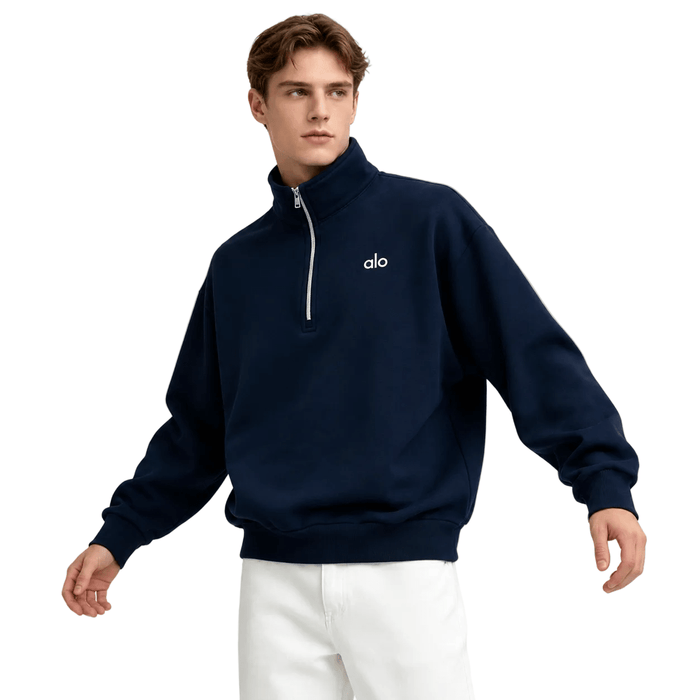 Alo Accolade quarter zip sweater Navy - AFewVibe
