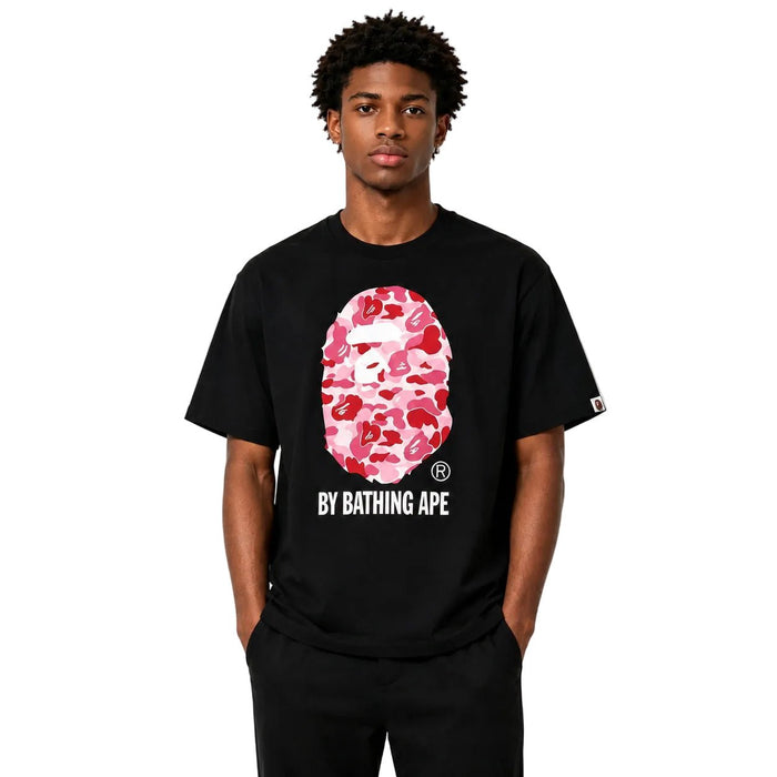 BAPE ABC Camo By Bathing Ape Tee Black Pink - AFewVibe