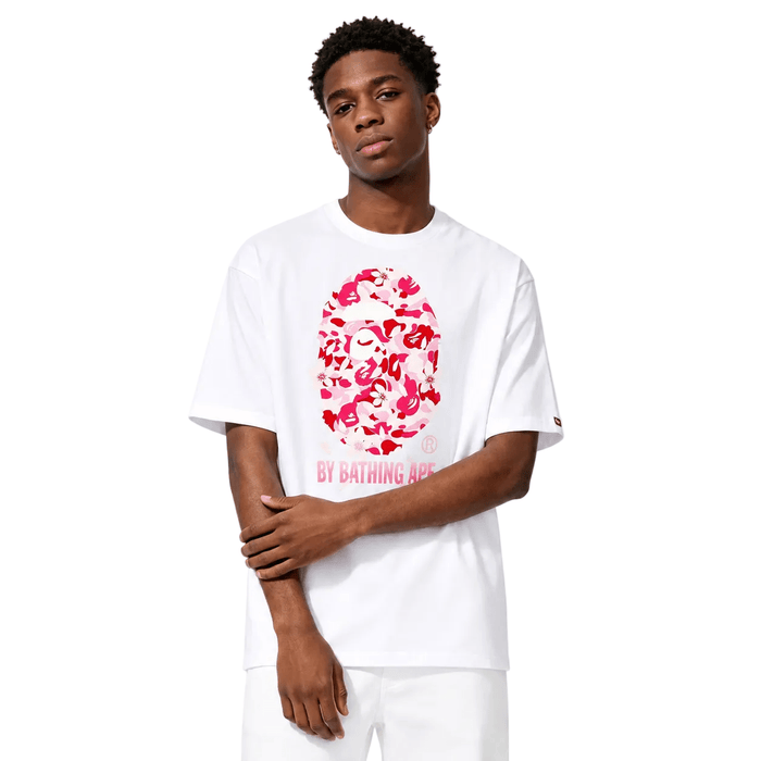 BAPE ABC Sakura Camo By Bathing Ape Tee SS26 White - AFewVibe
