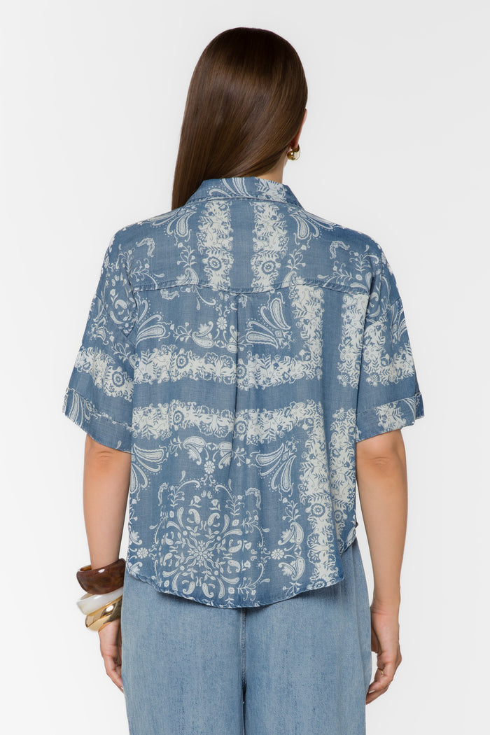 Brandon Bandana Scarf Shirt - Tops - Velvet Heart Clothing