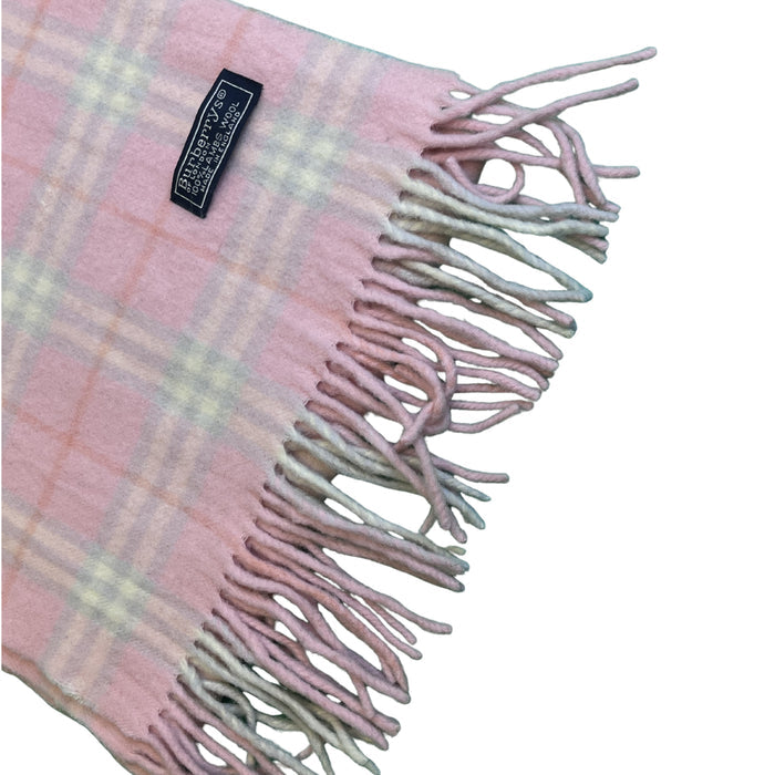 Burberry růžová kostkovaná šála