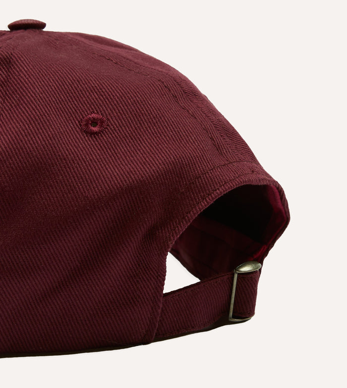 Burgundy 'D Duck' Cotton Twill Baseball Cap