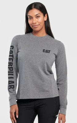 CAT Women's L/S Trademark Banner Tee 8010012
