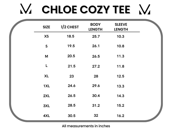 Chloe Cozy Tee - Rust by Michelle Mae