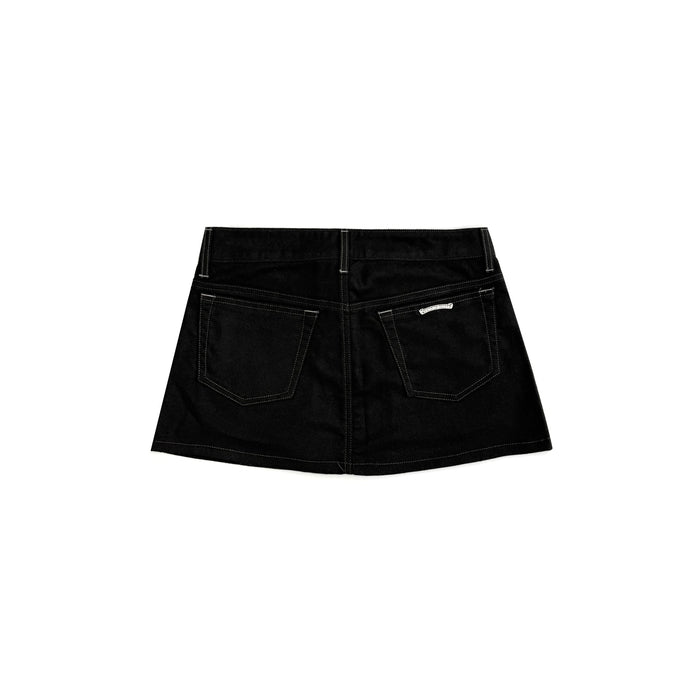 Chrome Hearts Black Denim Mini Skirt - SHENGLI ROAD MARKET