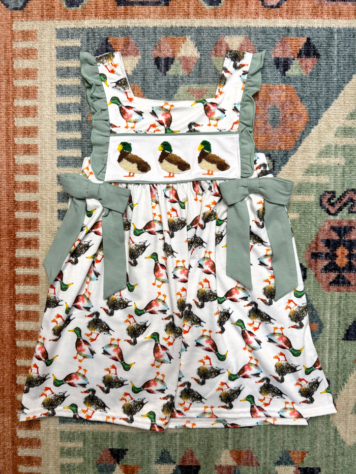 Duck Embroidered Dress