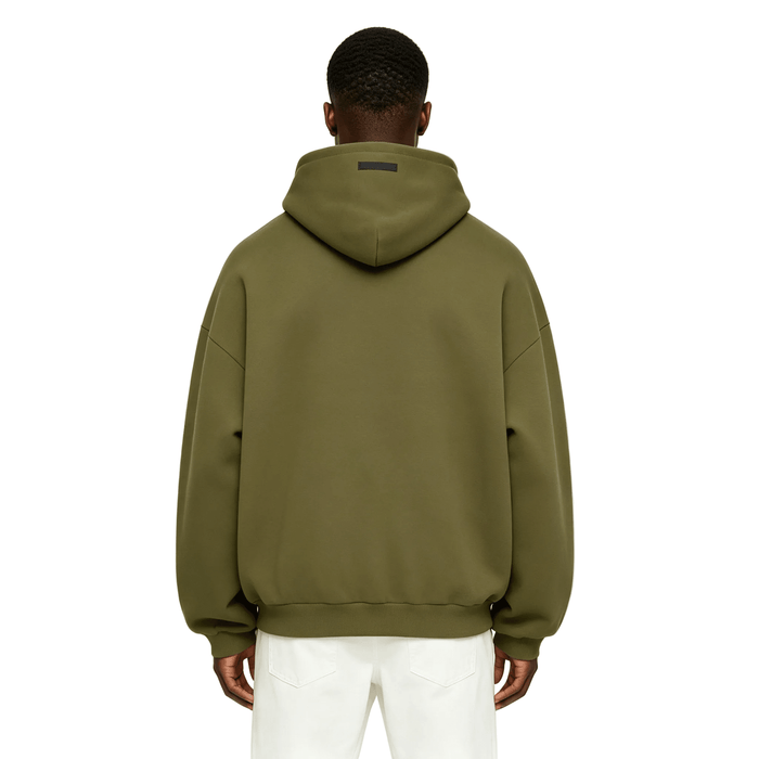 Fear of God Essentials Fleece Hoodie Military - AFewVibe