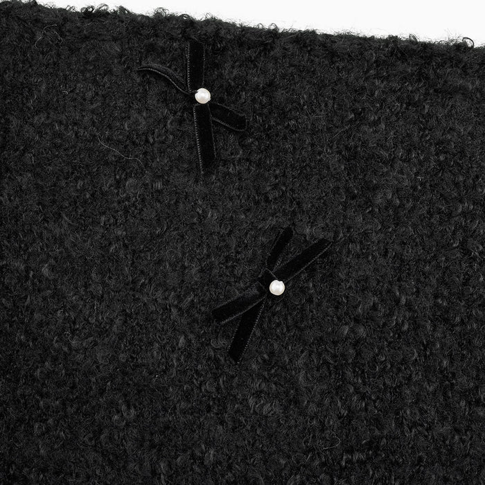 Furry Knit Baraclava (Black)