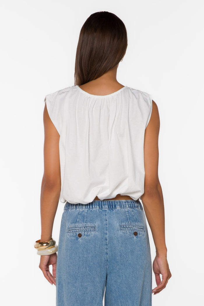 Gwyn Optic White Top - Tops - Velvet Heart Clothing