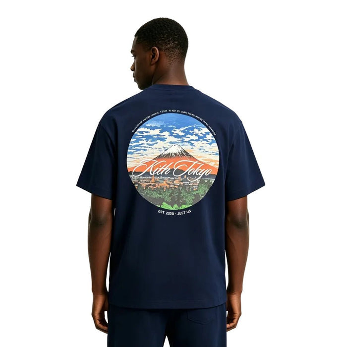 KITH TOKYO FUJI LOGO TEE Navy - Afewvibe
