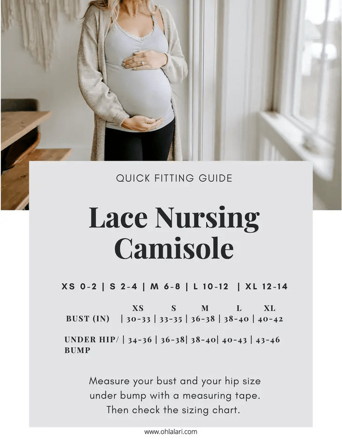 Lace Nursing Camisole Grey - Intimate Whispers