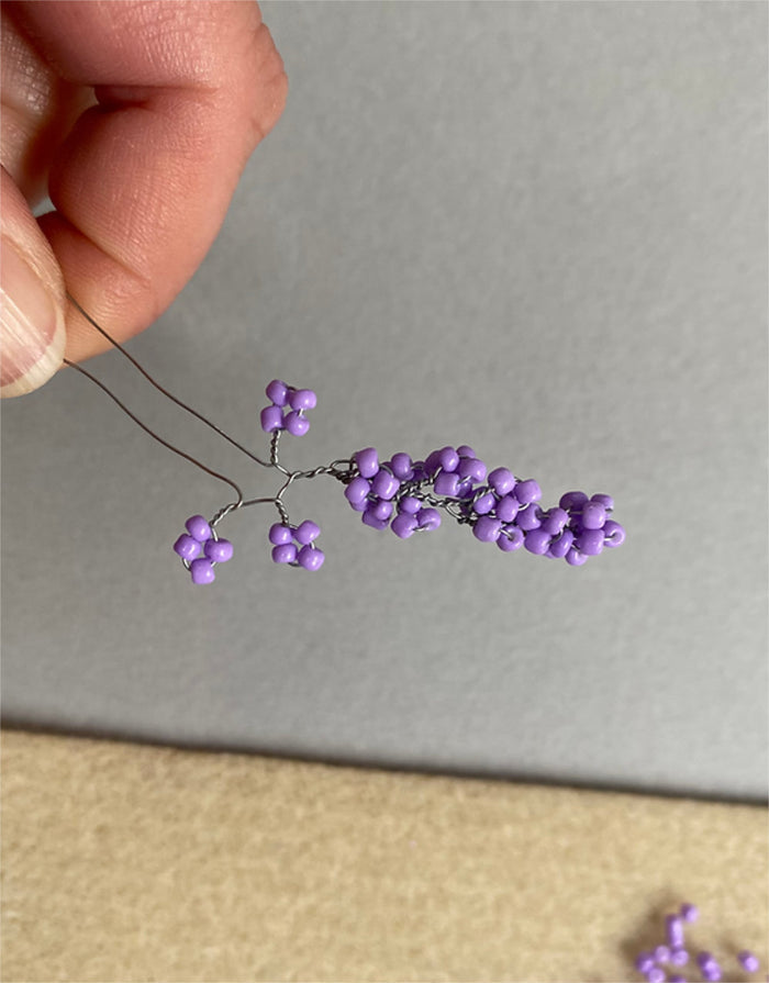 Lavender Beaded Flower Craft Kit, The Beaded Garden