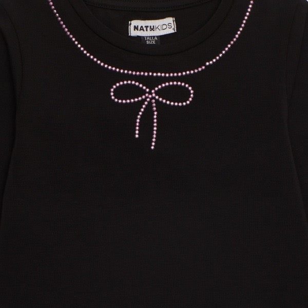 LONG SLEEVE T-SHIRT MAYA BLACK SWAN