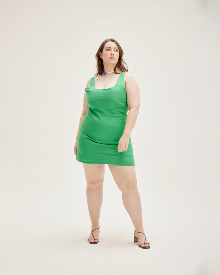 MATEA LINEN MINIDRESS PARAKEET
