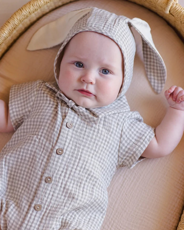Matteo Romper | Sage Gingham | Baby