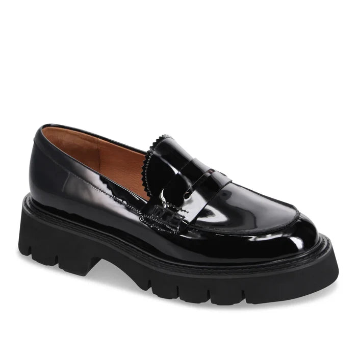 Mollini KRISSA Loafer in Black Patent Leather - Crush Marketplace