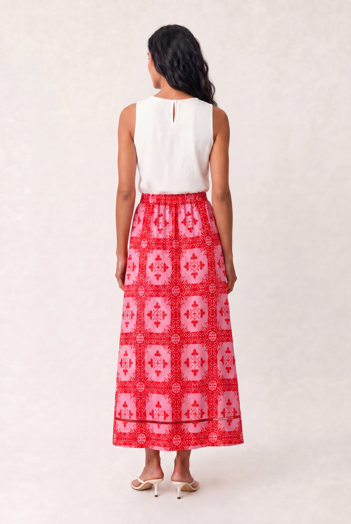 Nadine Linen Skirt In Granada