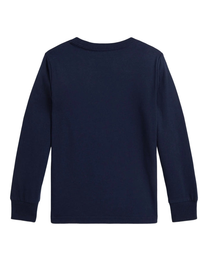 Polo Ralph Lauren Blue Boys Bear Graphic Print Long Sleeve T-Shirt