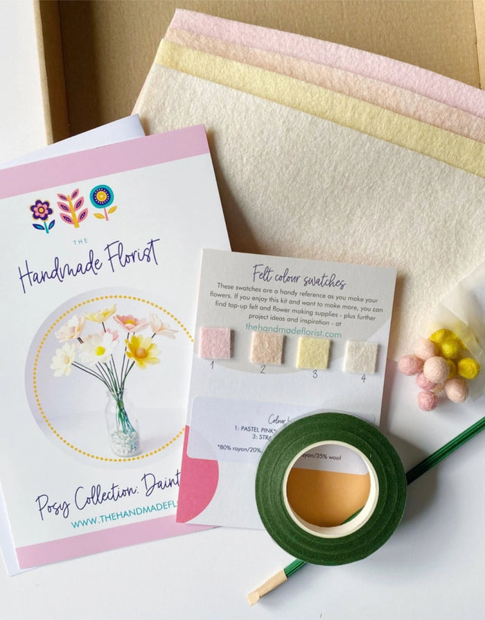 Posy Collection: Dainty Daisies Felt Flower Craft Kit, The Handmade Florist