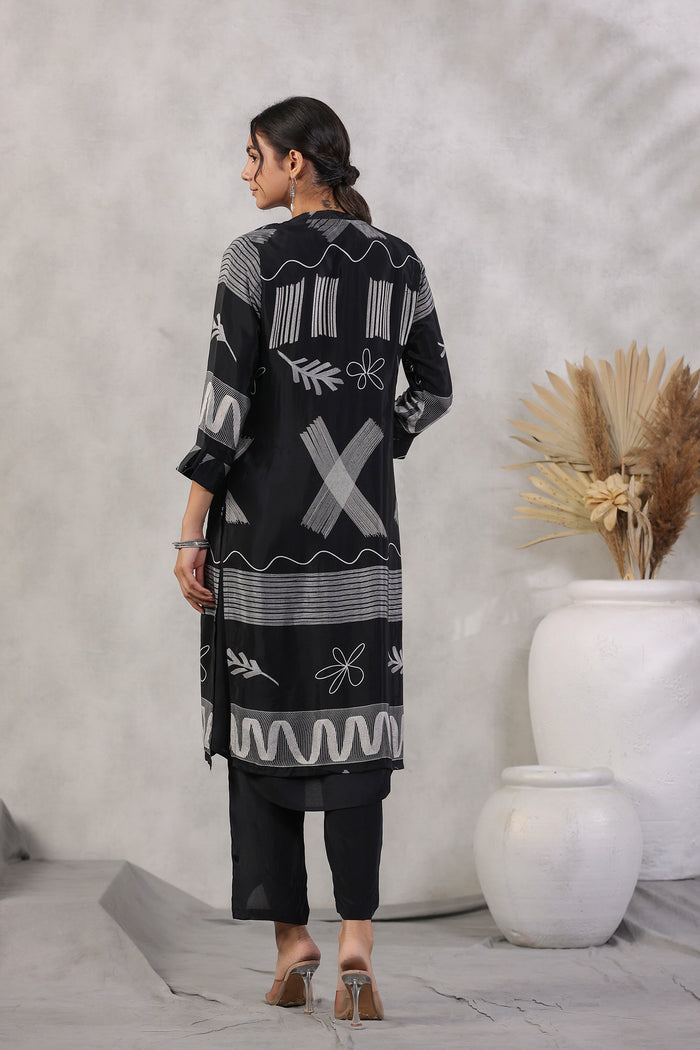Raven Russian Silk Three Piece Co-ord Set