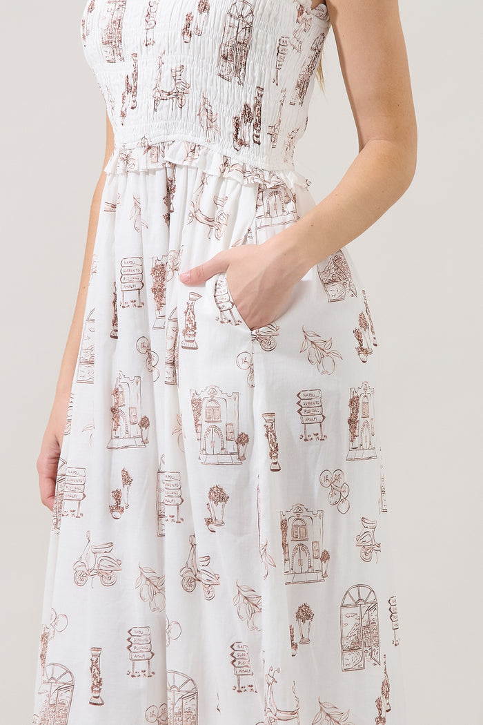 Riela Smocked Maxi Dress Toile