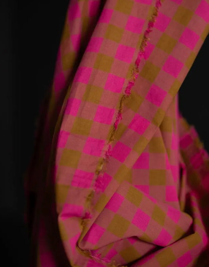 Ritsy Watercolour Check Cotton Fabric