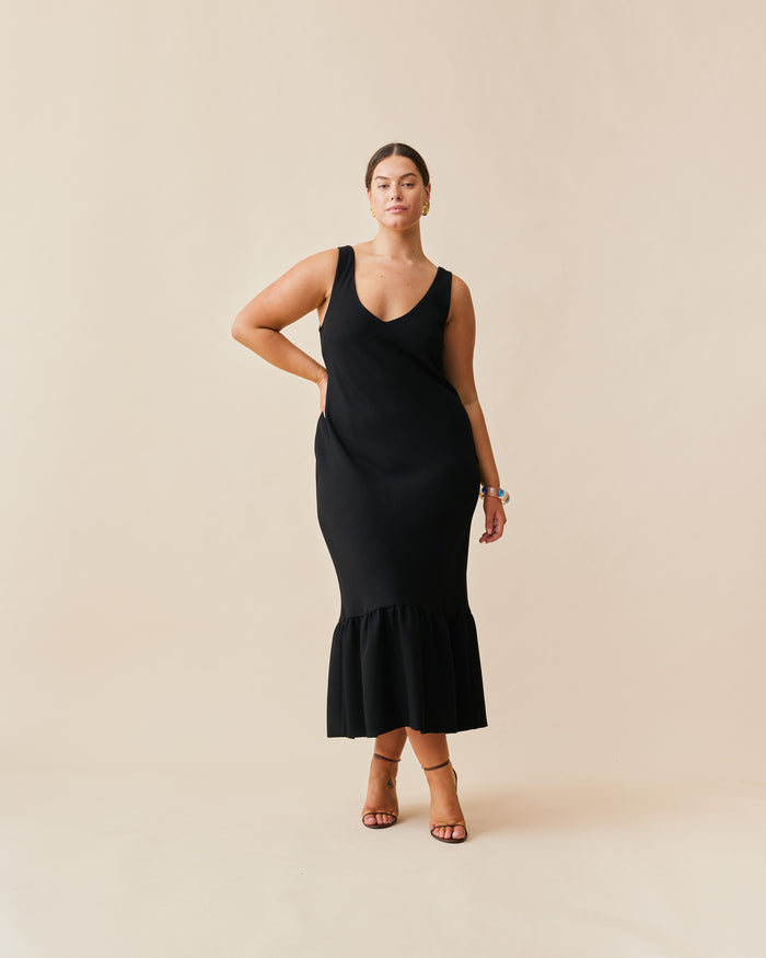 ROBIN PUFF DRESS BLACK