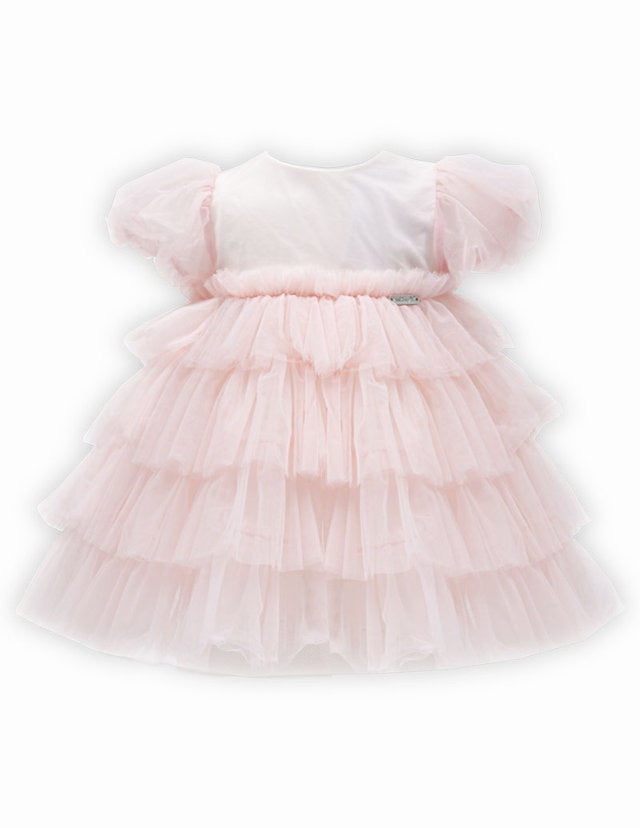 ruffled tulle dress