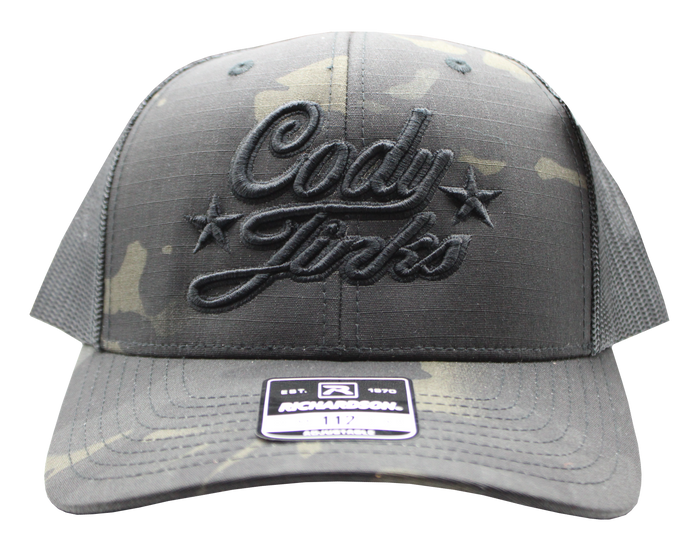 Script Black Camo Hat