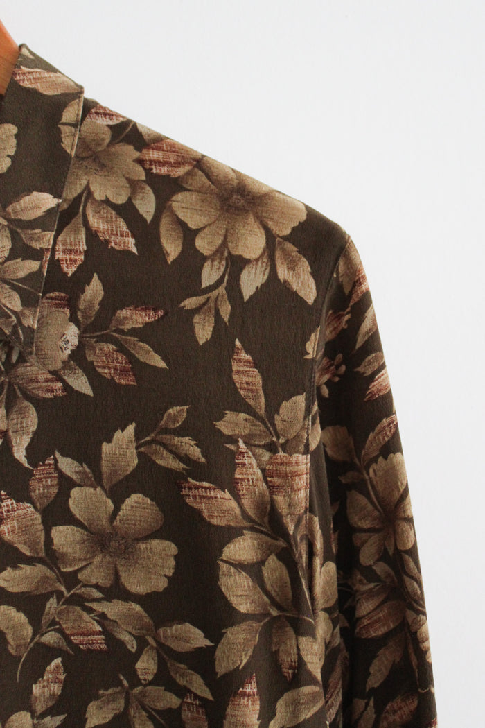 silk gardens button up blouse