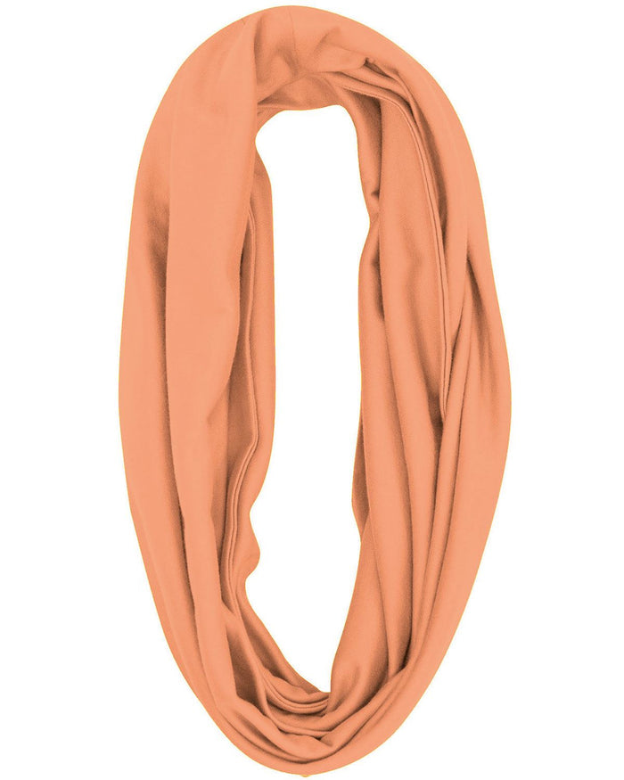 Silky Cotton Snood Scarf - Papaya - The Classic Boutique
