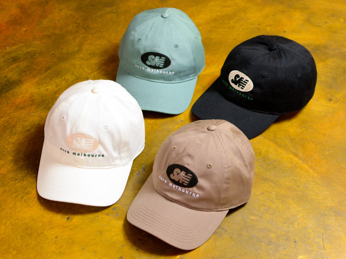 SM Oval Embroidered Cap - Black / White