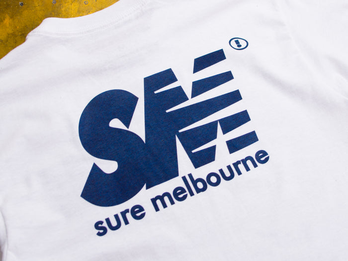 SM T-Shirt - White / Navy