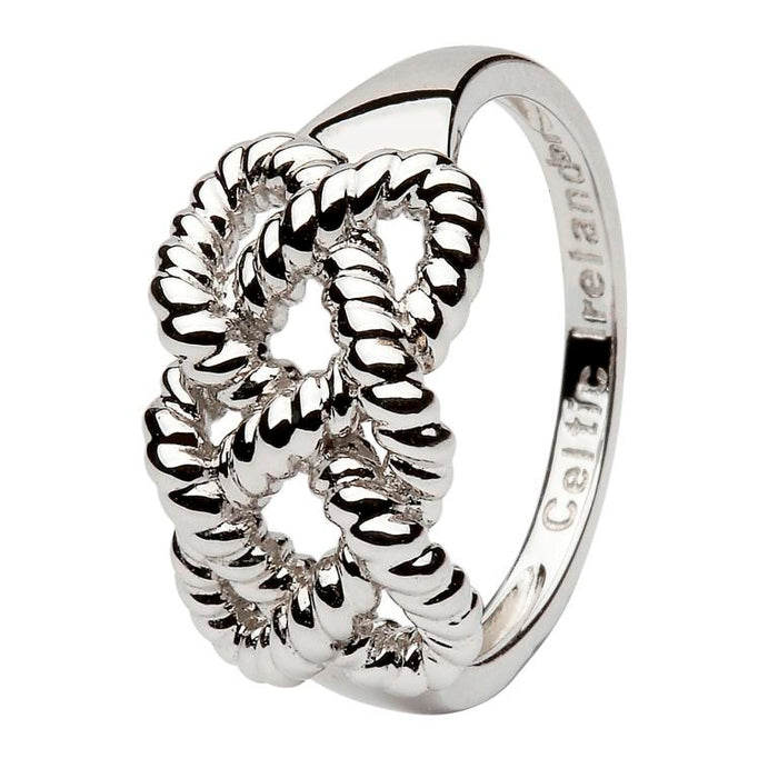 Sterling Silver Fisherman's Knot Ring by Shanore