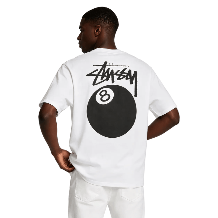 Stussy 8 Ball Tee White - AFewVibe