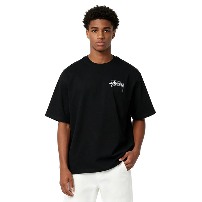 Stussy Fuzzy Dice Tee Black - AFewVibe