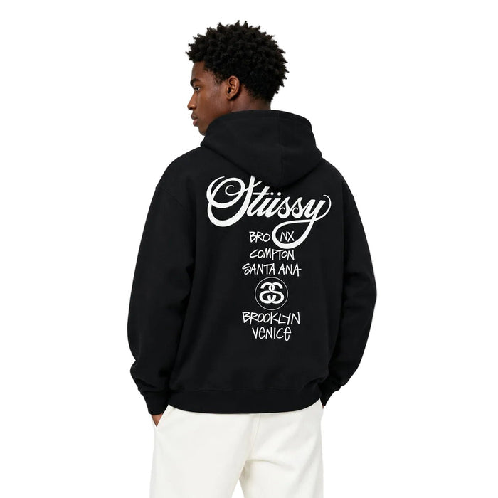 Stussy World Tour Hoodie Black - AFewVibe