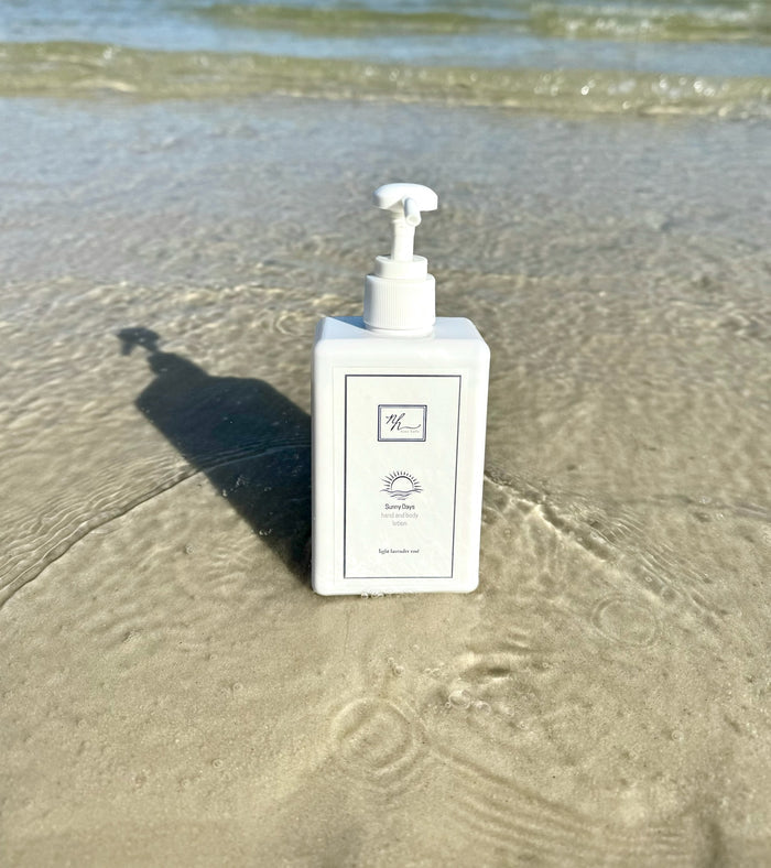 Sunny Days Lotions. Light lavender rose scent