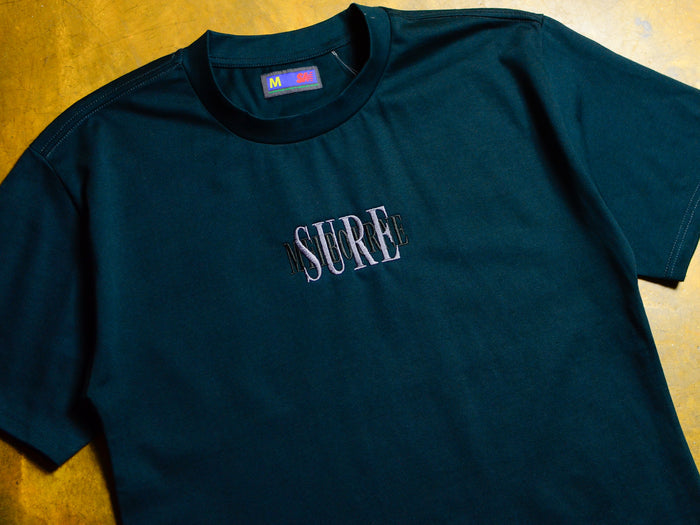 Traffic Heavyweight Embroidered T-Shirt - Pine Green