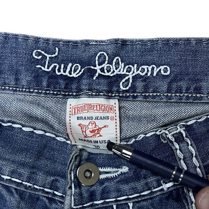 True Religion “True Religion” Stitch Jeans (Blue)