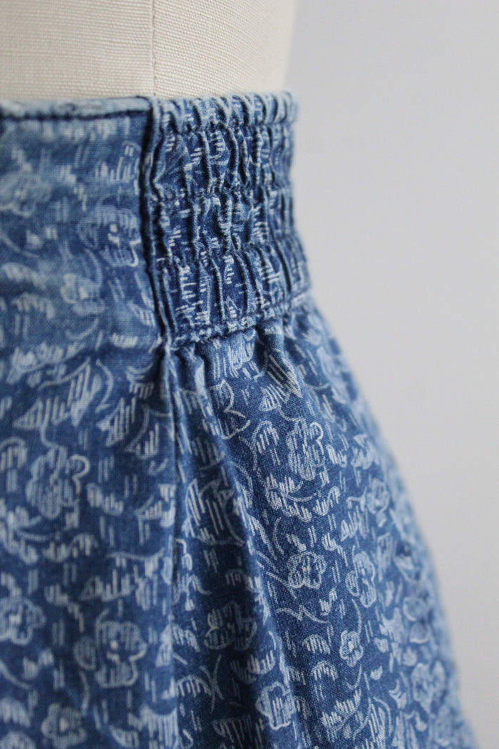 wildflower denim shorts