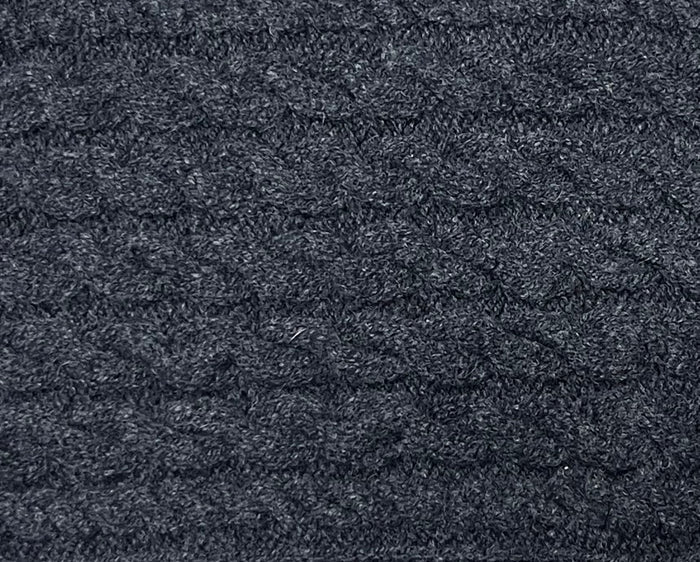 Charcoal - Aran Cable Wrap / Small