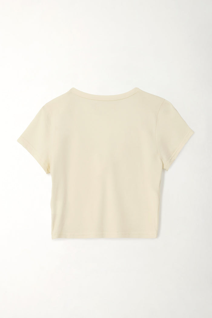 Women's Yellow V-Neck Crop Top