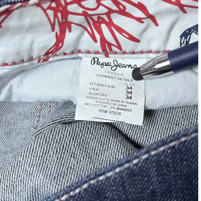 Y2K DENIM – DARK BLUE RED STITCH
