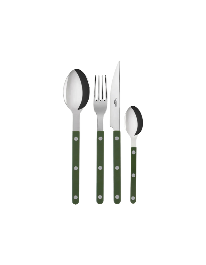 4 PIECE CUTLERY SET GREEN FERN