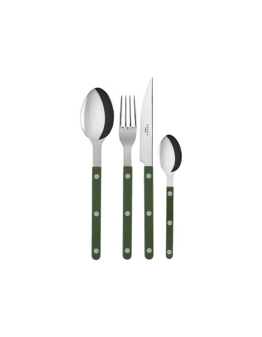 4 PIECE CUTLERY SET GREEN FERN