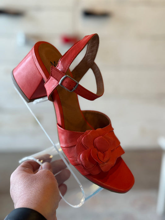 Miz Mooz BRYNN Heeled Sandal in Scarlet