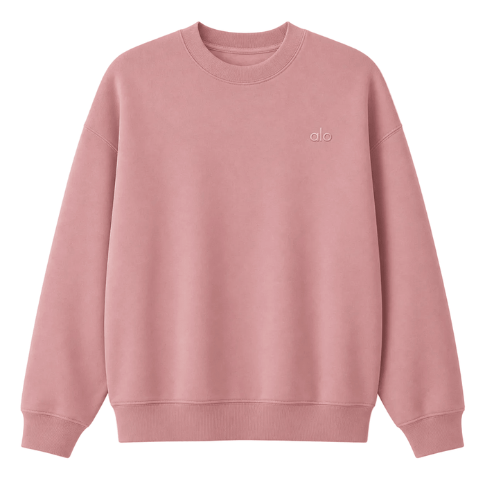 ALO Accolade Crew Neck Pullover Vintage Pink - AFewVibe