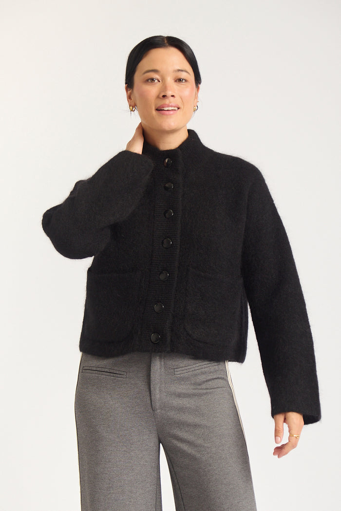 Amelia Bomber Jacket In Black